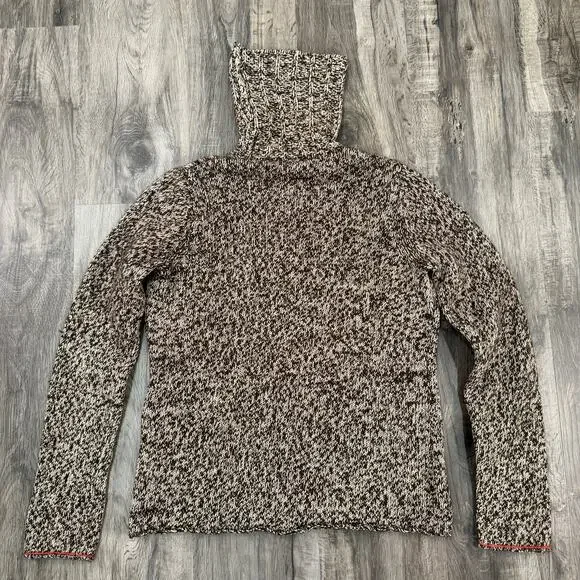 Gap Women’s Size L Turtleneck Knit Sweater Natural Wool/Cotton Blend Brown - Picture 5 of 10